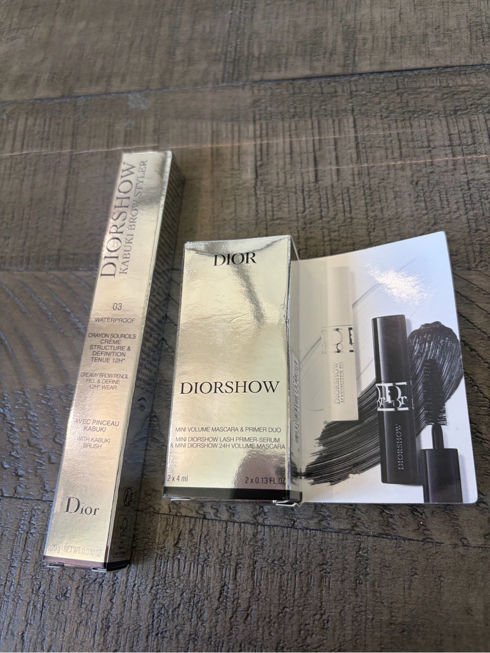 Dior Diorshow kabuki brow styler with mini mascara and primer duo